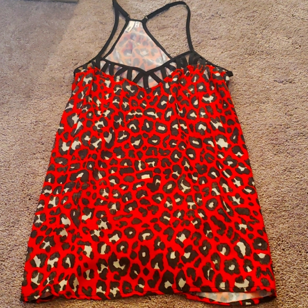 Red leopard Cami